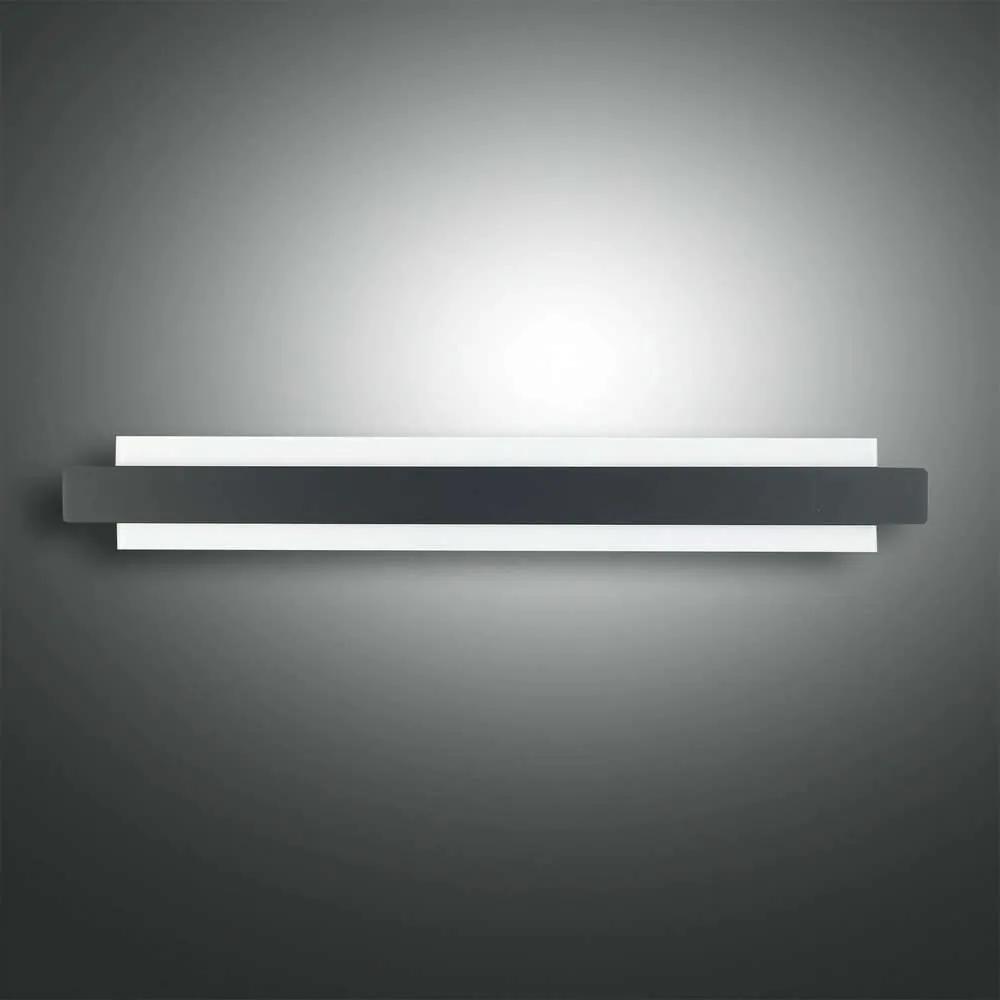 Φωτιστικό Τοίχου Led Regolo 3558-22-101 Black Fabas Luce Μέταλλο,Γυαλί