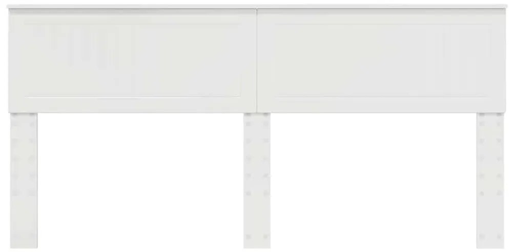 vidaXL Κεφαλάρι με κεφαλάρι Λαμπερό Λευκό 180 cm Επεξεργασμένο ξύλο