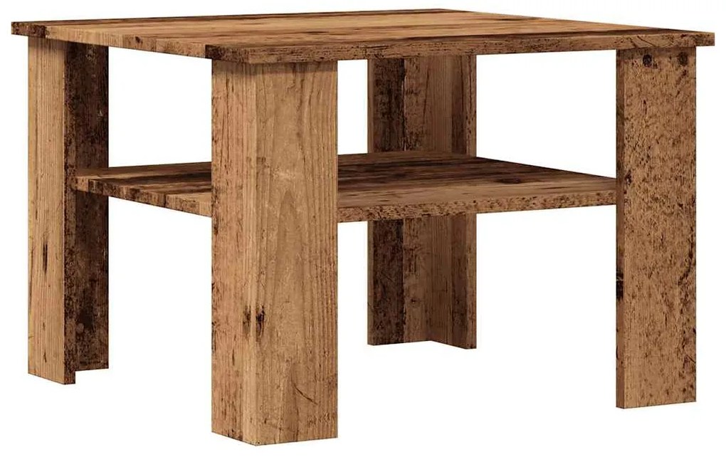 vidaXL Τραπεζάκι σαλονιού παλιό ξύλο 60x60x42 cm Ξύλο μηχανής