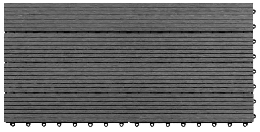 vidaXL Πλακάκια 6 τεμ. Γκρι 1 μ² / 60 x 30 εκ. από WPC