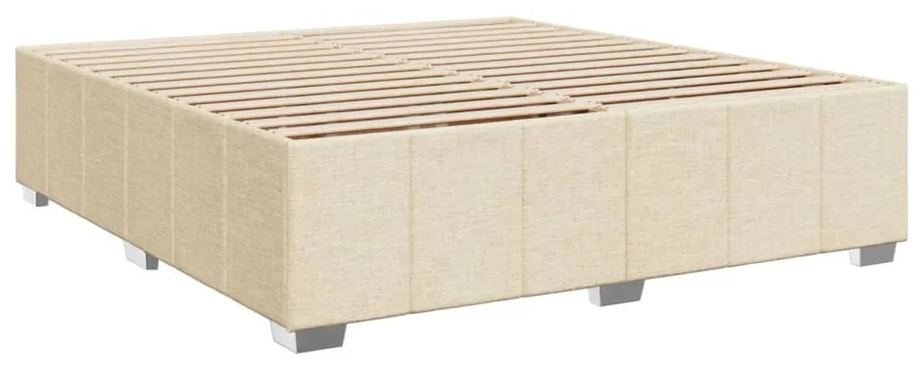 ΚΡΕΒΑΤΙ BOXSPRING ΜΕ ΣΤΡΩΜΑ ΚΡΕΜ 200X200 ΕΚ. ΥΦΑΣΜΑΤΙΝΟ 3294094