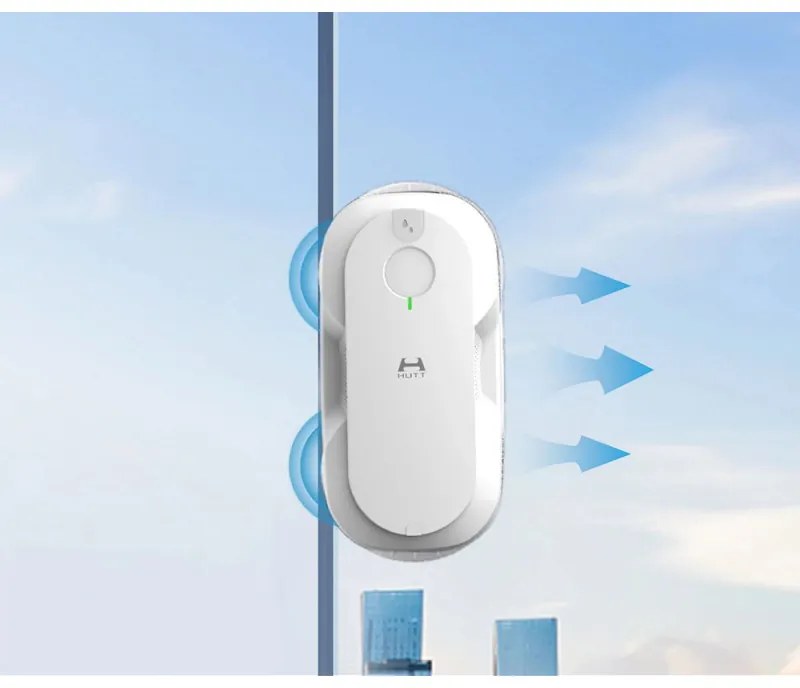 Ρομπότ καθαρισμού παραθύρων HUTT DDC56, 60 ml, 120W, 3000Pa, αισθητήρες AI, Ενσωματωμένο UPS, Έξυπνος αλγόριθμος, Λευκό