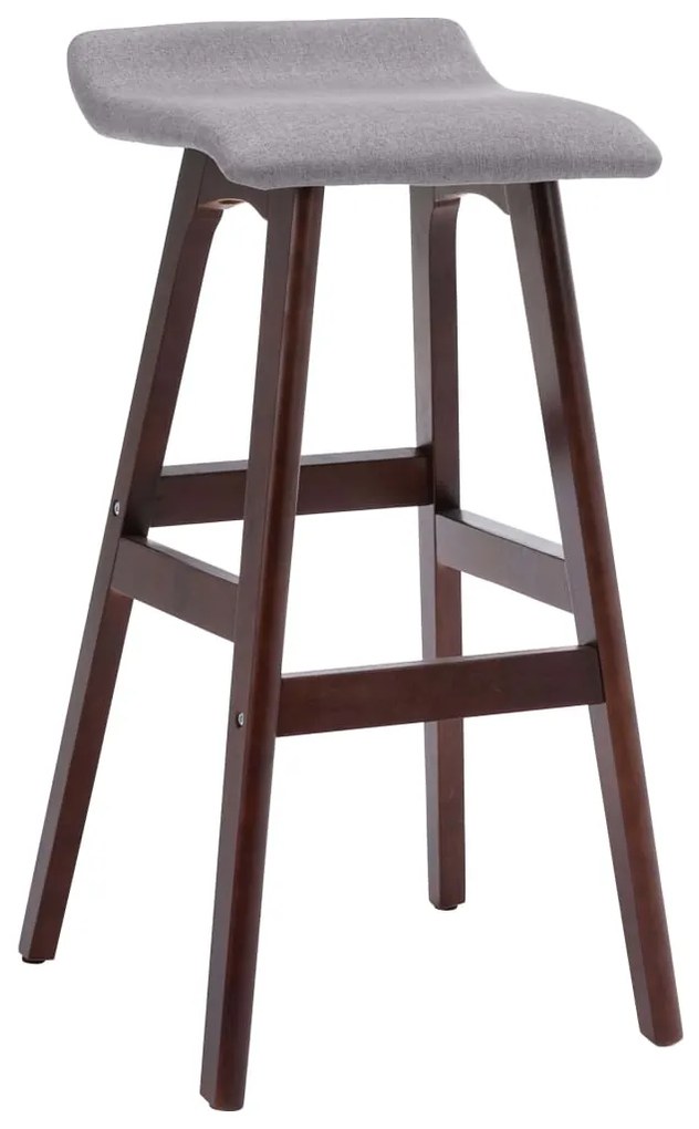 vidaXL Καρέκλες Μπαρ 2 τεμ. Ανοιχτό Γκρι Υφασμάτινες