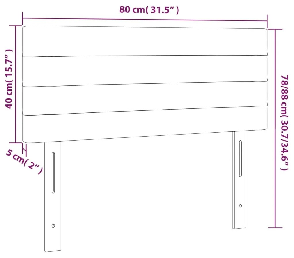 Κεφαλάρι Κρεβατιού Σκούρο Πράσινο 80 x 5 x 78/88 εκ. Βελούδινο - Πράσινο