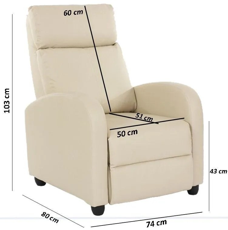 Πολύθρόνα Relax Fylliana Ανοιγόμενη Μπέζ 71x75x102 εκ. 71x75x102 εκ.