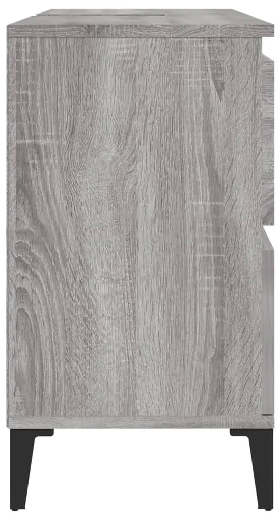 vidaXL Ντουλάπι Νιπτήρα Γκρι Sonoma 80 x 33 x 60εκ. Επεξεργασμένο Ξύλο