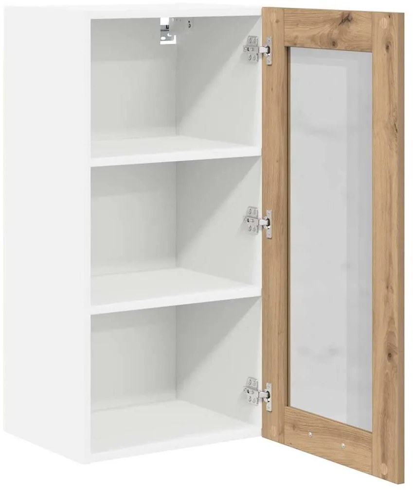 vidaXL Κρεμαστό ντουλάπι με πόρτα 2 pcs Artisan Oak 40 x 31 x 80 εκ.