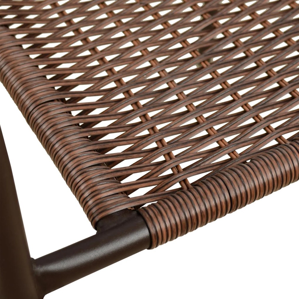 Καρέκλα - Πολυθρόνα CAMEL C5015.02 Μεταλλική Καφέ με Wicker 48x48-53x72 εκ. 48x53x72 εκ.