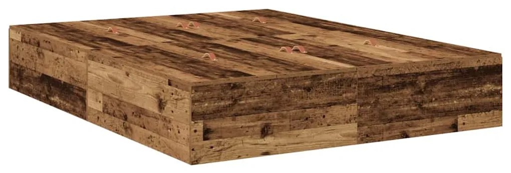 vidaXL Σκελετός Κρεβατιού Παλαιό ξύλο 200 x 180 x 31.5 εκ.