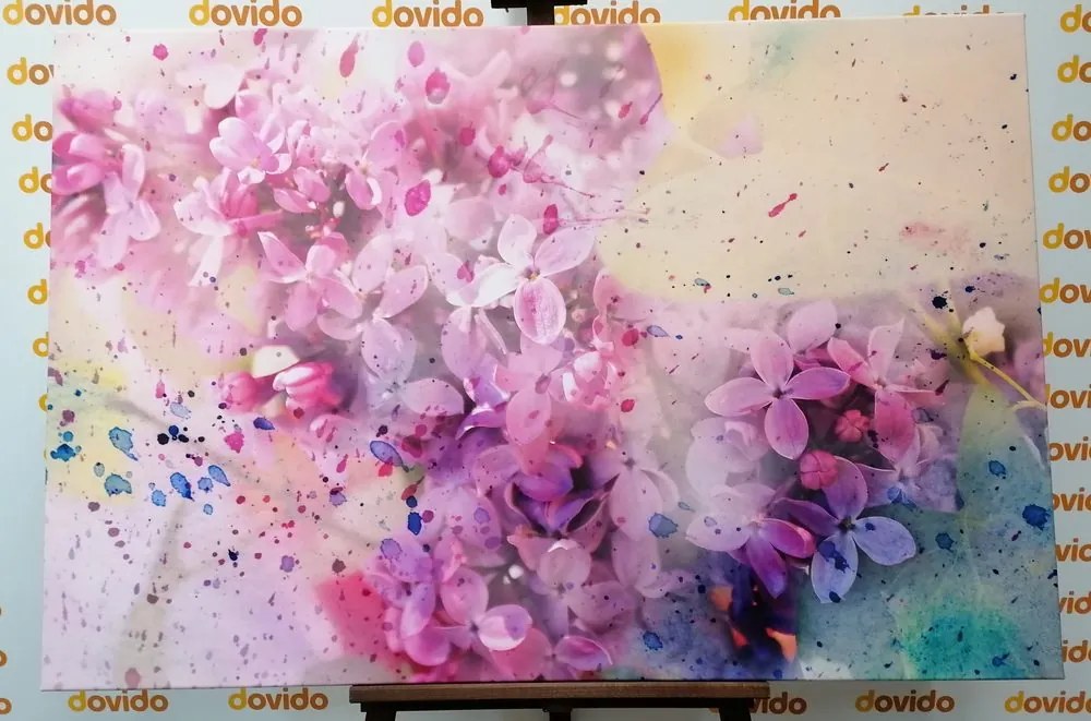 Εικόνα ροζ κλαδί λουλουδιών - 90x60