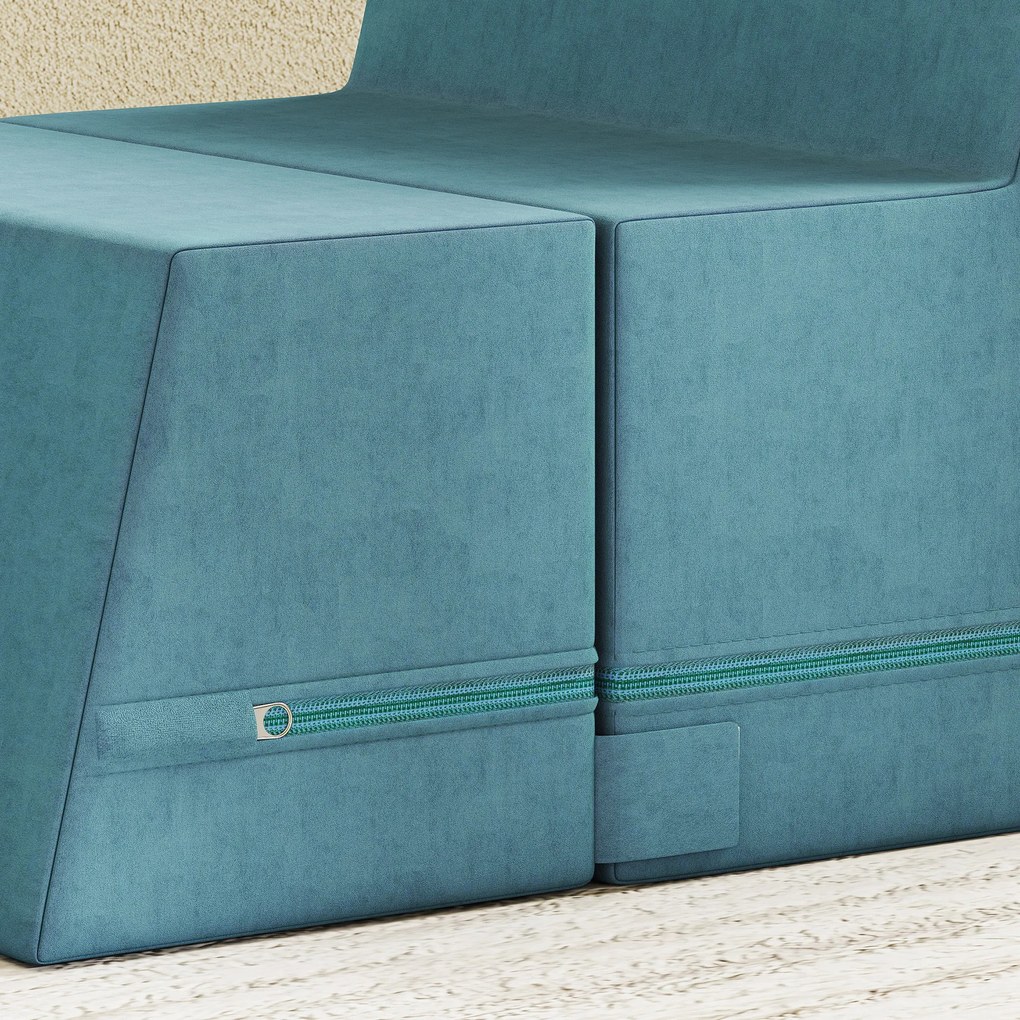 AIYAPLAY Σετ 2 μαλακών τουβλων για νήπια, τεχνητό δέρμα, αφρός, για αναρρίχηση, χτίσιμο, παιχνίδι, μπεζ+μπλε