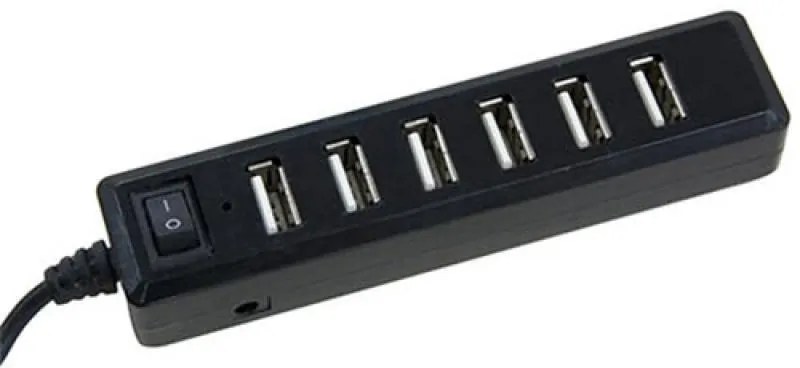 LAMTECH USB HUB 7 PORTS BLACK