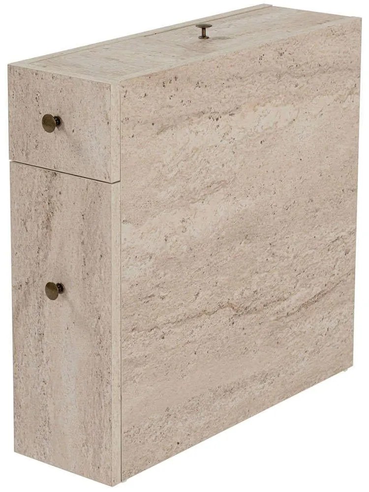 Ντουλάπι Μπάνιου Calencia 854KLN3917 20x60x55cm Marble Effect Beige Μοριοσανίδα, Μελαμίνη