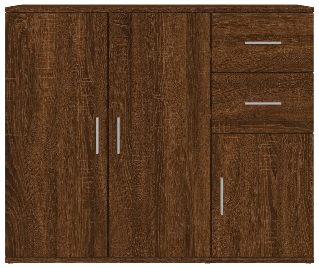 vidaXL Μπουφές Καφέ Δρυς 91x29,5x75 εκ. από Επεξεργασμένο Ξύλο