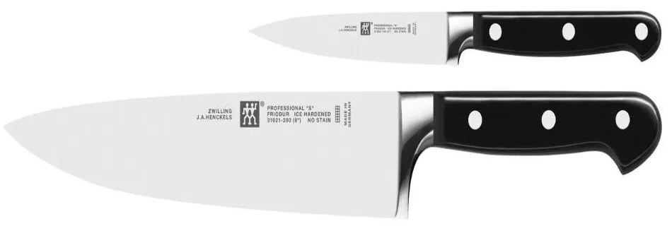 Μαχαίρια Professional S (Σετ 2Τμχ) 35645-000 Silver-Black Zwilling Ατσάλι