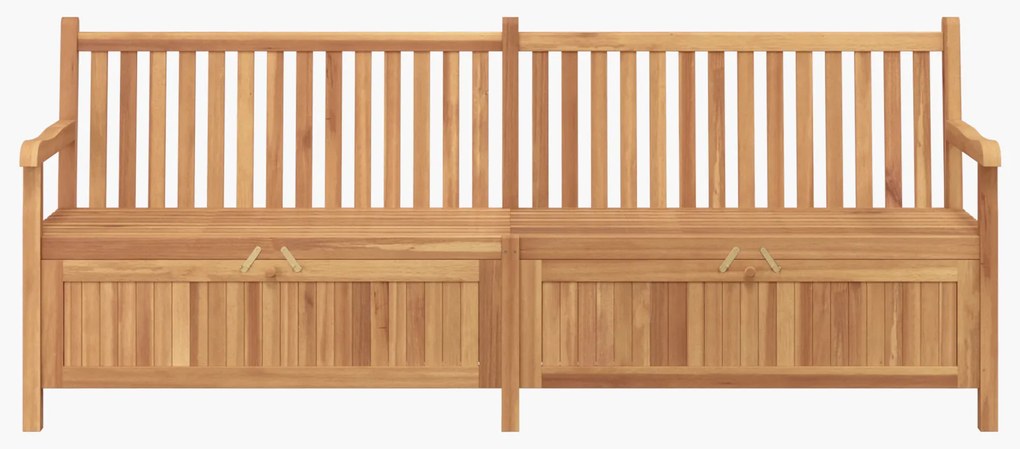 vidaXL Πάγκος Αποθήκευσης Κήπου Καφέ 228 x 60 x 90 εκ Μασίφ ξύλο teak