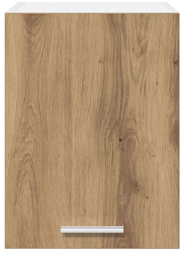 vidaXL Κρεμαστό ντουλάπι με πόρτα 2 pcs Χειροποίητη Δρυς και Λευκό