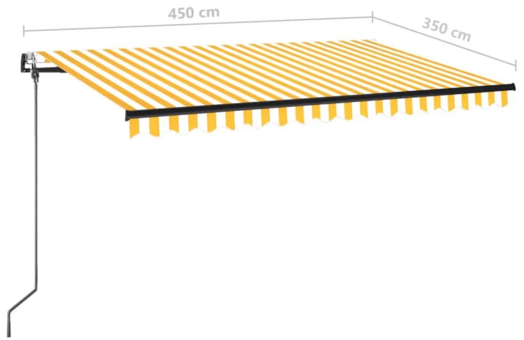 ΤΕΝΤΑ ΑΥΤΟΜΑΤΗ ΜΕ LED &amp; ΑΙΣΘ. ΑΝΕΜΟΥ ΚΙΤΡΙΝΟ/ΛΕΥΚΟ 450X350 ΕΚ. 3069213