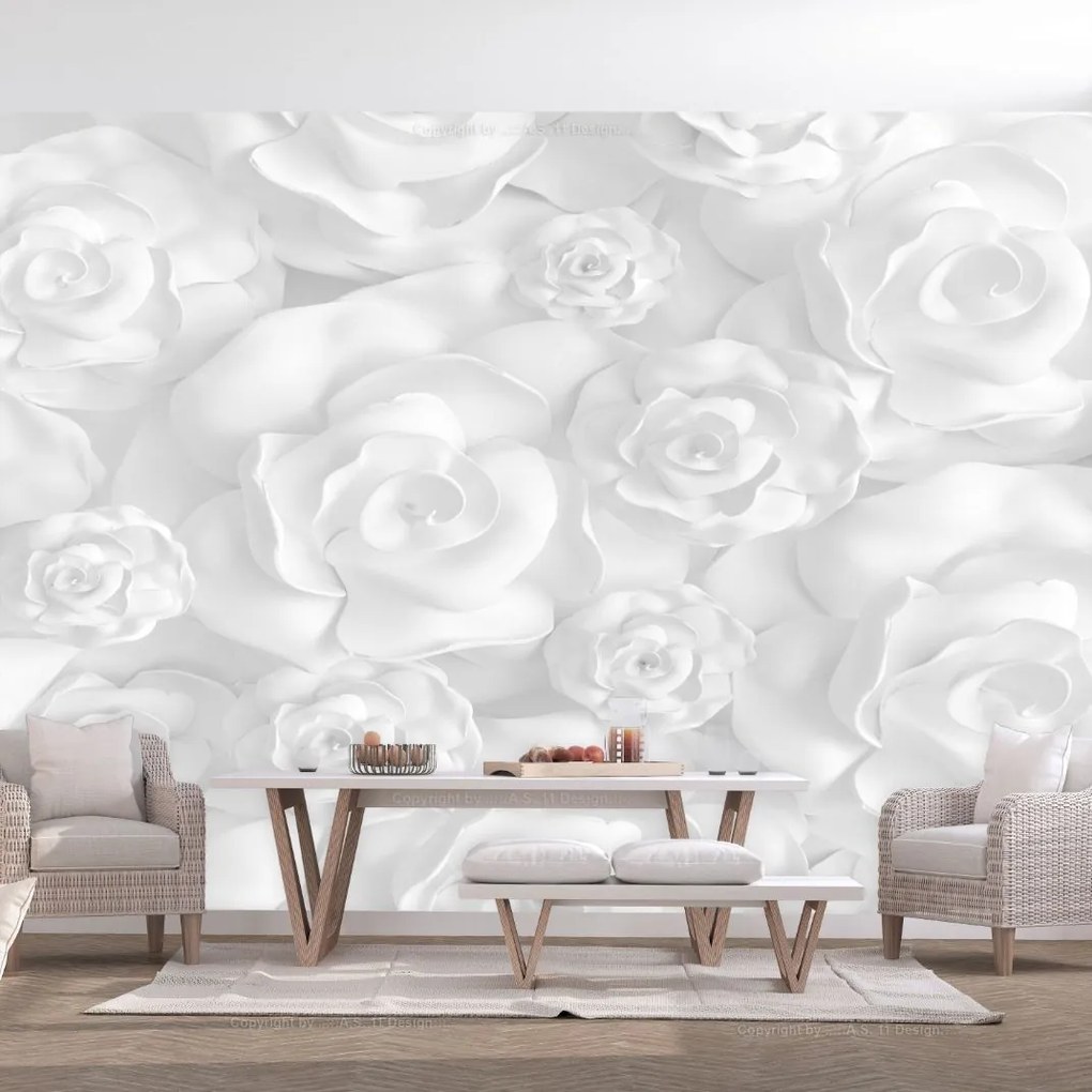 Αυτοκόλλητη φωτοταπετσαρία - Plaster Flowers - 245x175