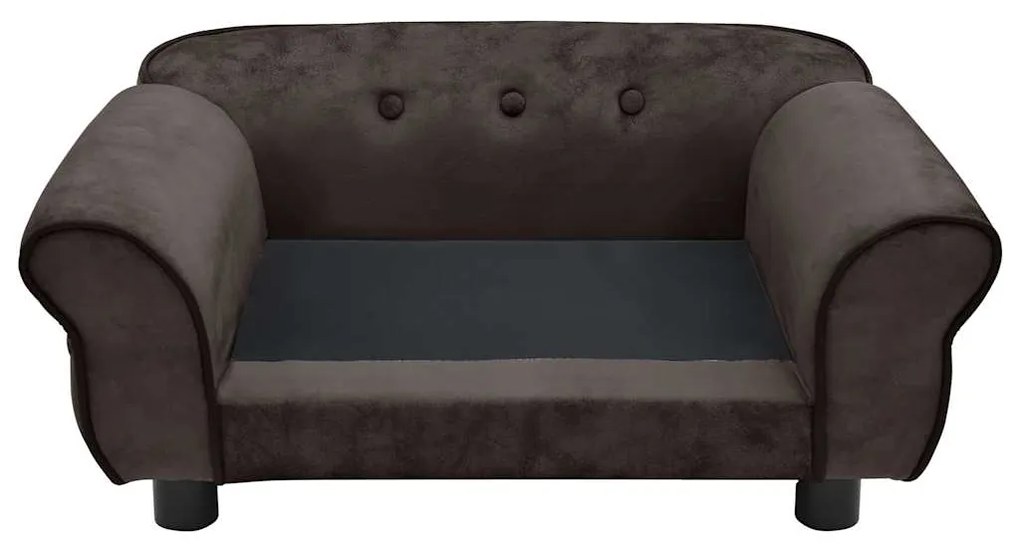 vidaXL Καναπές - Κρεβάτι Σκύλου Καφέ 72 x 45 x 30 εκ. Βελουτέ