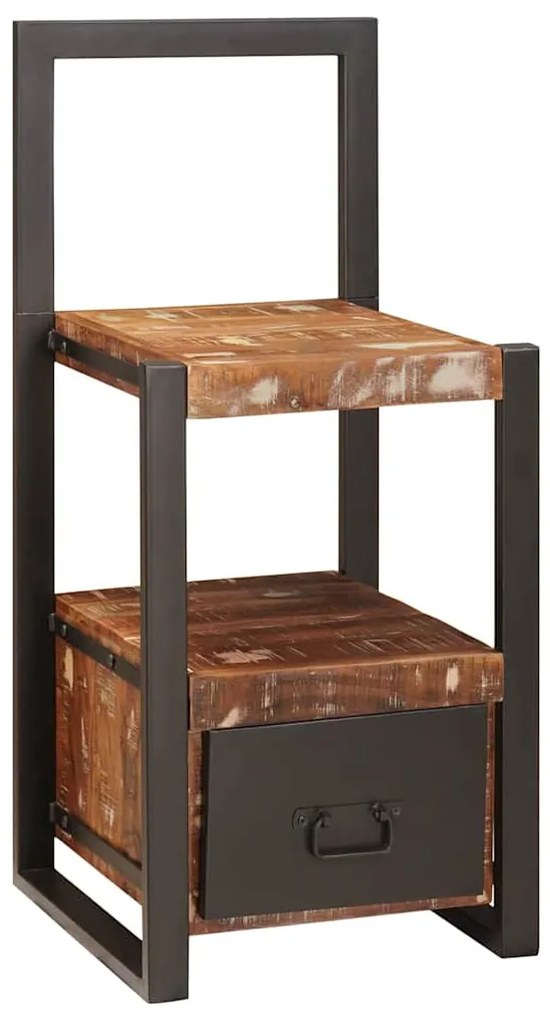 vidaXL Βάση Ρούχων Πολύχρωμο 40 x 40 x 90 cm Στερεό Ανακτηθέν Ξύλο