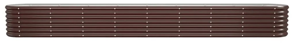vidaXL Ζαρντινιέρα Καφέ 332x40x36 εκ. Γαλβανισμένος χάλυβας