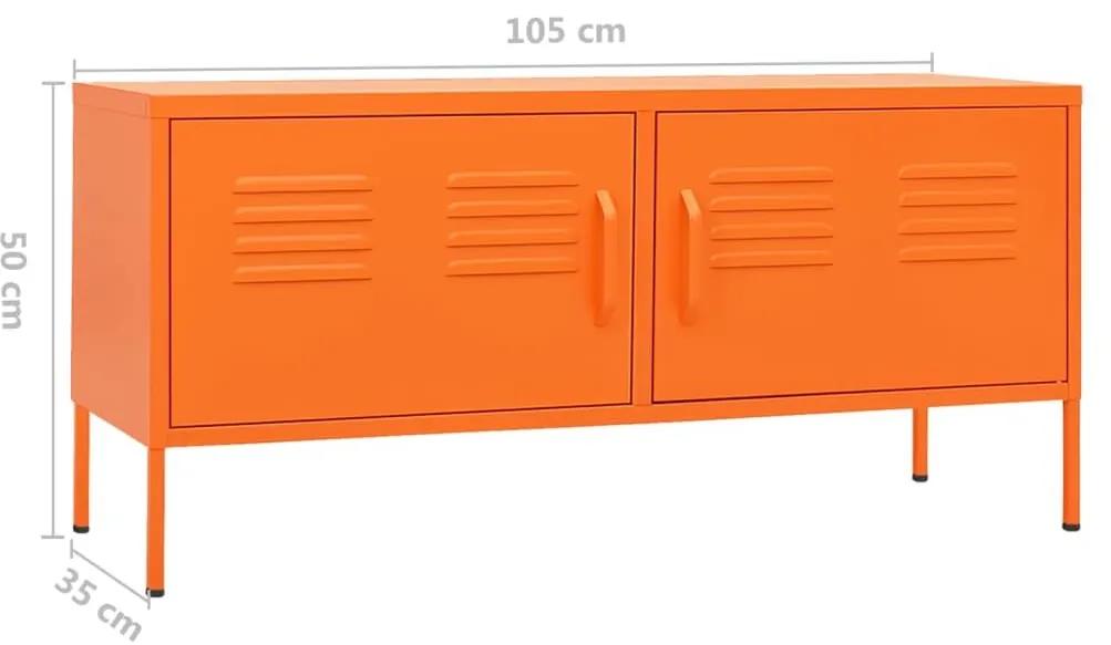 Έπιπλο Τηλεόρασης Πορτοκαλί 105x35x50 εκ. από Ατσάλι - Πορτοκαλί
