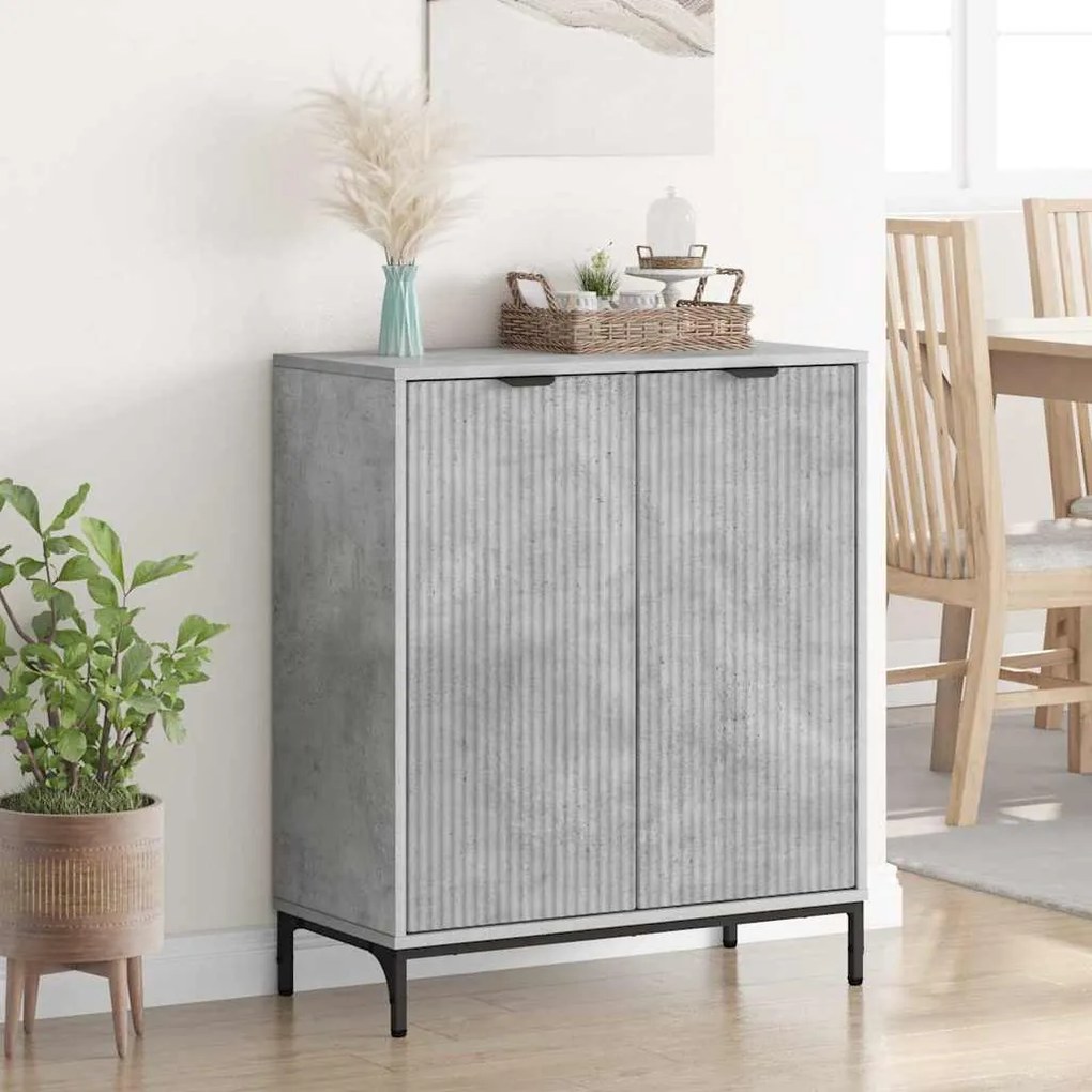 vidaXL Πλαϊνό γραφείο Γκρι σκυροδέματος 69.5 x 33 x 82 εκ.