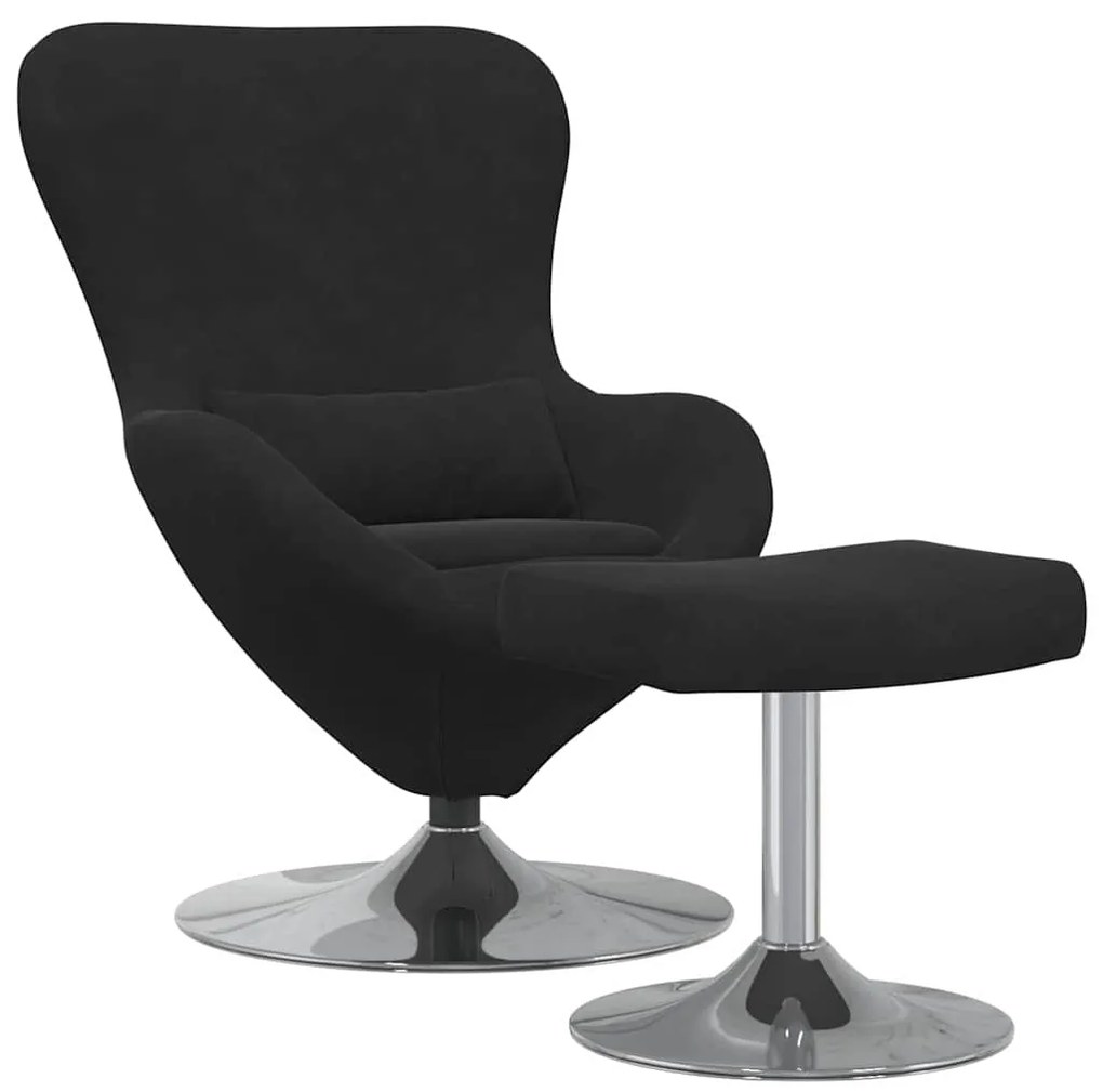 vidaXL Κάθισμα-αυγό 2 pcs Μαύρο 63 x 73 x 90 εκ Βελούδο