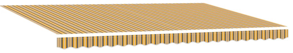 vidaXL Μηχανισμός Ανασυρόμενης Τέντας Ριγέ 500x350 εκ.