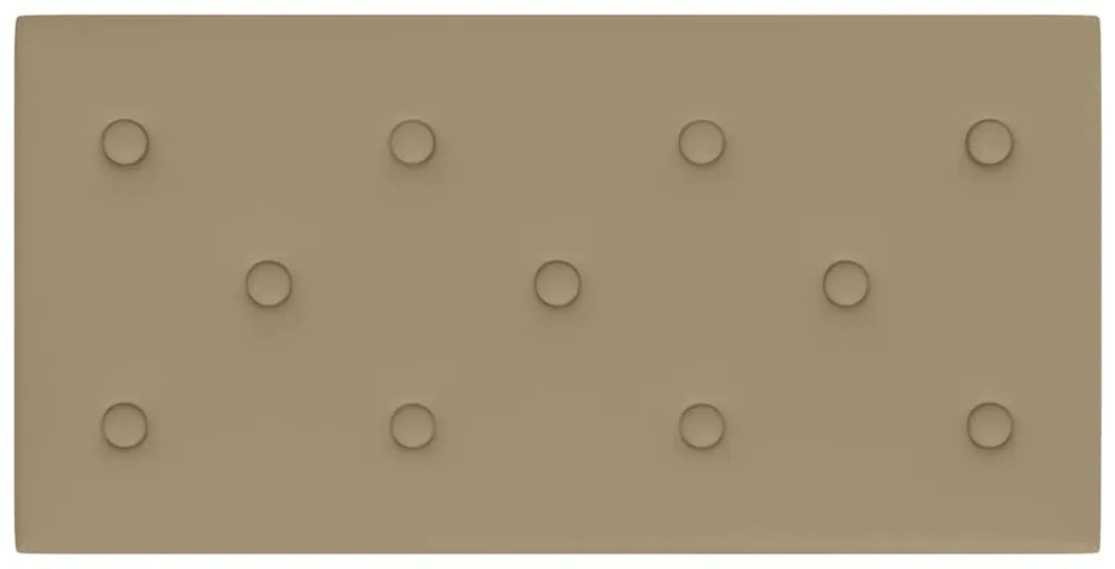 vidaXL Πάνελ Τοίχου 12 τεμ. Καπουτσίνο 60 x 30 εκ. 2,16 μ² Συνθ. Δέρμα