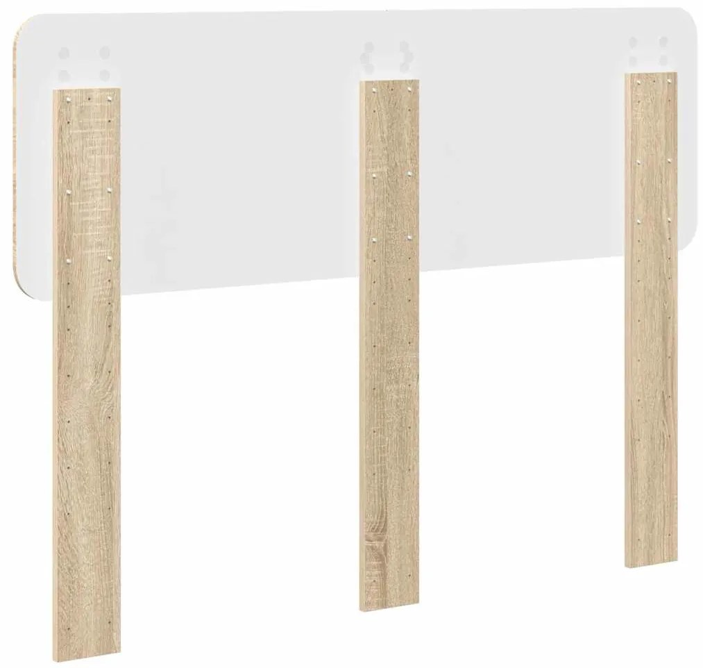 vidaXL Κεφαλάρι με κεφαλάρι Δρύς Sonoma 135 cm Επεξεργασμένο ξύλο