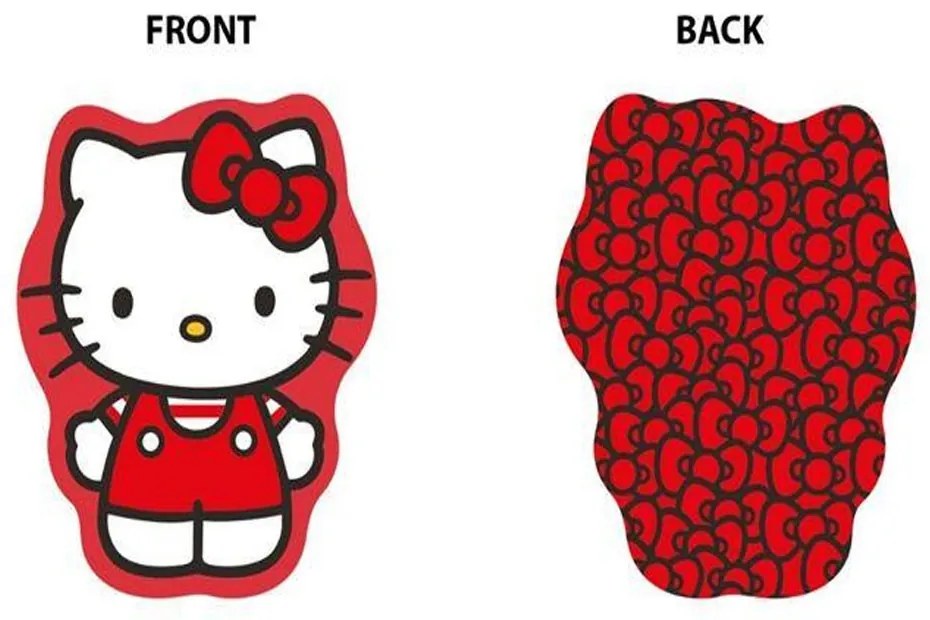 Μαξιλάρι Διακοσμητικό Παιδικό 3D (Με Γέμιση) Sanrio Hello Kitty 691 20cm Red DimCol 20cm Velboa