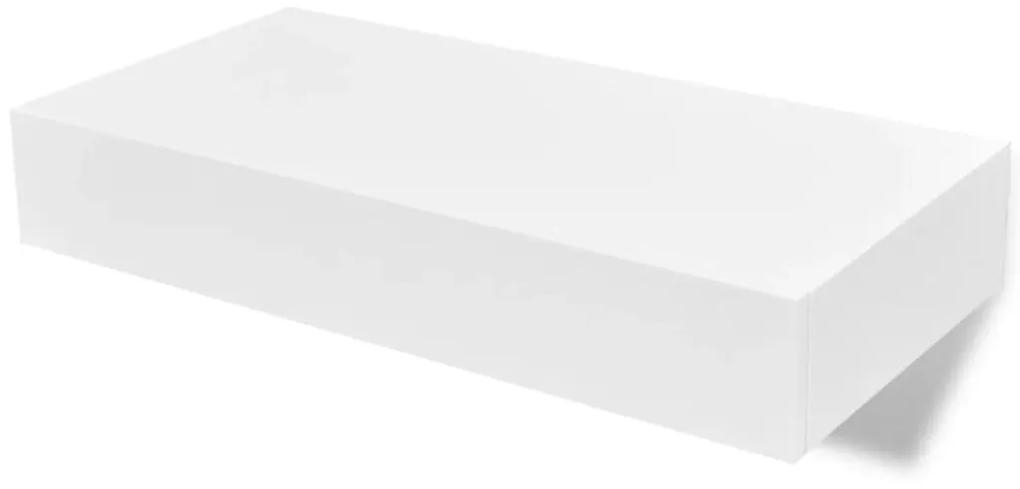 vidaXL Ράφια Τοίχου με Συρτάρια 2 τεμ. Λευκά 48 εκ.