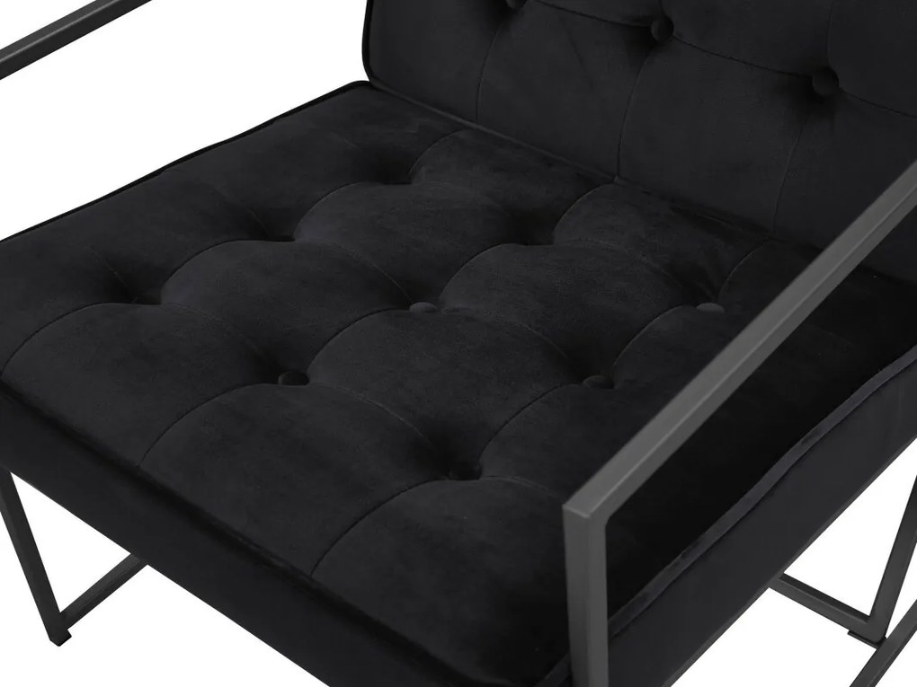 Πολυθρόνα Concept 55 193, Μαύρο, 80x62x77cm, Ταπισερί, Πόδια: Μεταλλικά