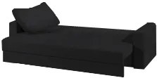 Καναπές Kleio Τριθέσιος-215φ 80β εκ.-Μαύρο