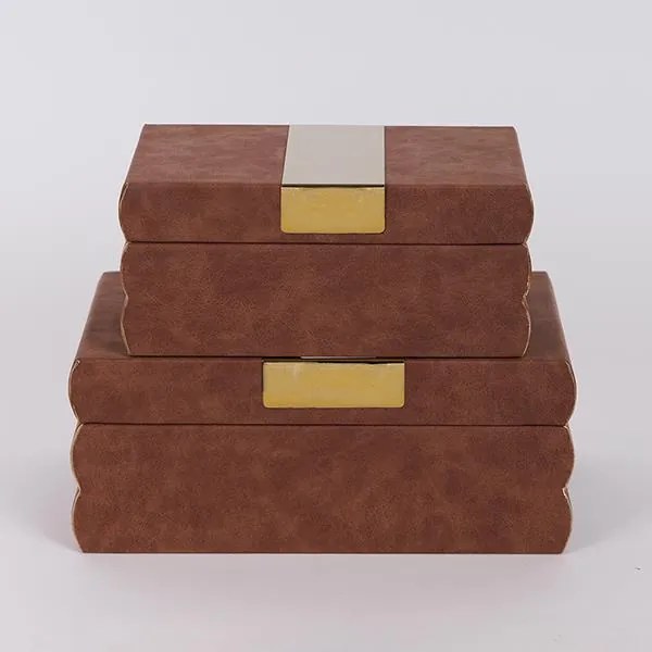 S/2 ΚΟΥΤΙΑ ΚΑΦΕ 25x15x10 / 20x12x8cm|752-17081