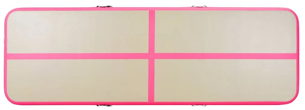vidaXL Στρώμα Ενόργανης Φουσκωτό Ροζ 600 x 100 x 10 εκ. PVC με Τρόμπα