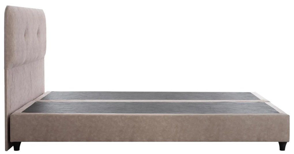 Επενδυμένο Κρεβάτι DOLORES Διπλό Nubuck Μπέζ 150x200 εκ. 150x205x105 εκ.