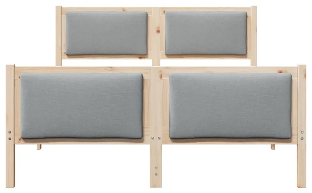 vidaXL Σκελετός Κρεβατιού με κεφαλάρι Ανοιχτό γκρι 160 x 200 cm ύφασμα