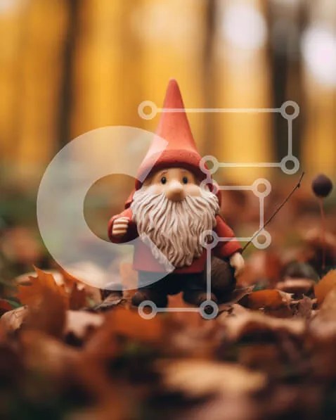 Intra Συλλεκτικό Ξύλινο Παζλ Plywood  4mm - Toy Gnome στο δάσος Σε Ξύλινο Κουτί - Διαστάσεις: 10x10 cm – 25 κομμάτια