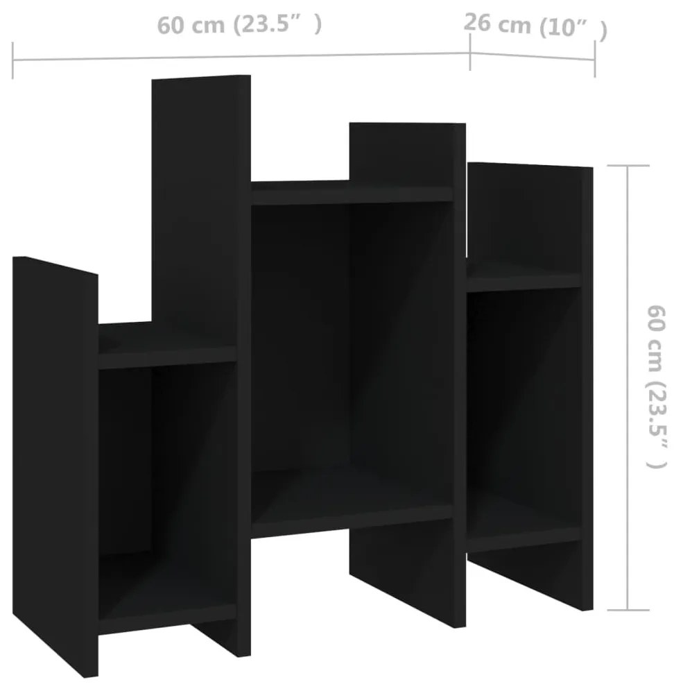 Βοηθητικό Ντουλάπι Μαύρο 60 x 26 x 60 εκ. από Μοριοσανίδα - Μαύρο