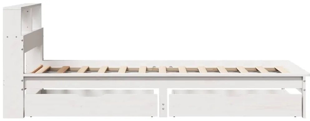 vidaXL Κρεβάτι Βιβλιοθήκη Χωρίς Στρώμα 100x200 εκ. Μασίφ Ξύλο Πεύκο