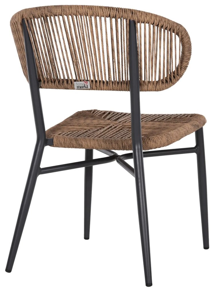 Καρέκλα EULO C6049.03 Αλουμινίου Ανθρακί με Συνθετικό Rattan Γκρί 49x60x78Υ εκ. 49x60x78 εκ.