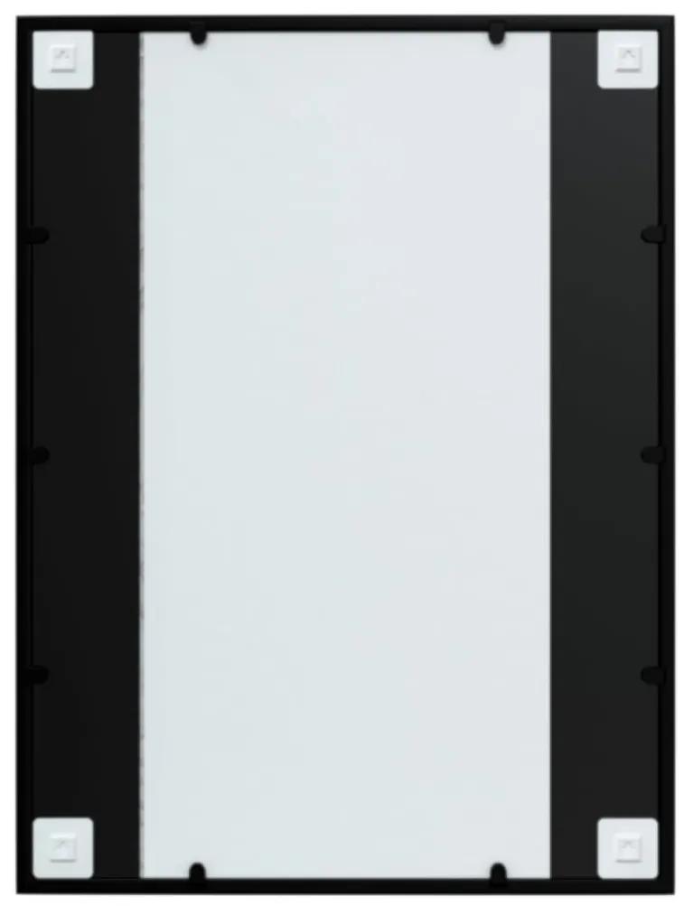 Καθρέφτης Τοίχου Μαύρος 80 x 60 εκ. Μεταλλικός - Μαύρο
