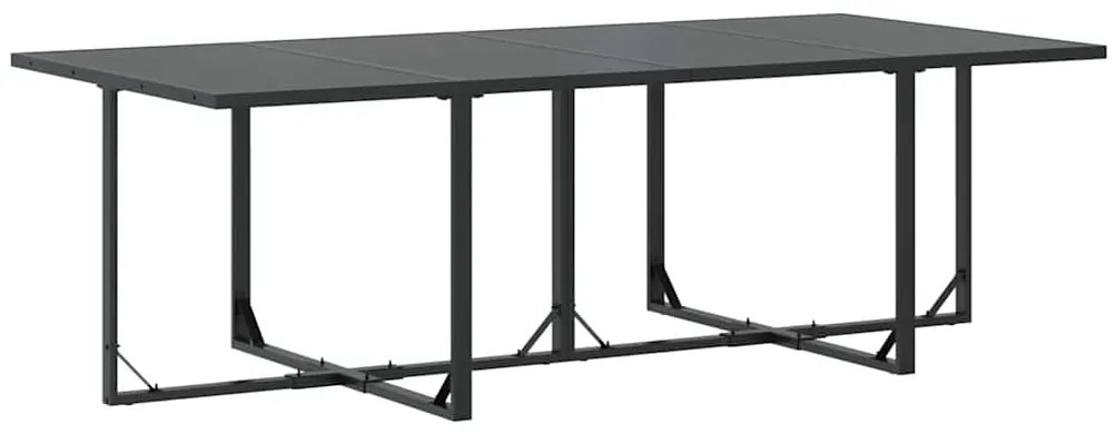 vidaXL Σέτ φαγητού για κήπο 9 pcs Μαύρο Ατσάλι