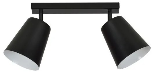 Σποτ Φωτιστικό Οροφής 2xE27 Ατσάλι PRISM Made in Poland Emibig-385/2-Μαύρο-Λευκό 385/2