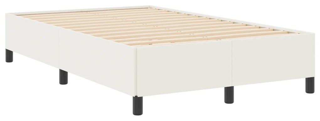 vidaXL Κρεβάτι Κρέμ 120x200 εκ από Καπιτονέ Ύφασμα