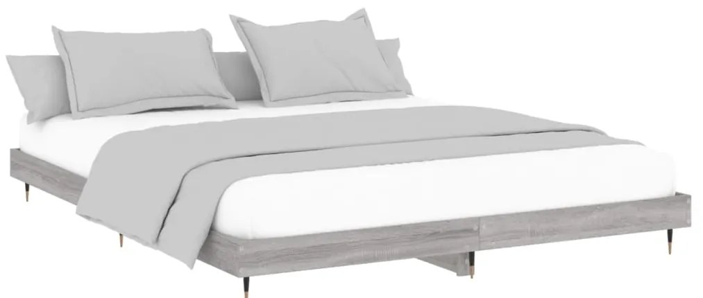 vidaXL Πλαίσιο Κρεβατιού Γκρι Sonoma 140x200 εκ. Επεξεργασμένο Ξύλο