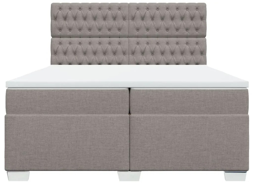 ΚΡΕΒΑΤΙ BOXSPRING ΜΕ ΣΤΡΩΜΑ TAUPE 200X200 ΕΚ. ΥΦΑΣΜΑΤΙΝΟ 3290606